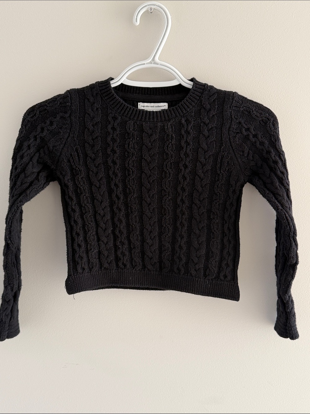 10 for $20💗 cupcakes & cashmere Black Cable Knit Pullover Sweater